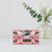 Pretty Lashes Modern Blauwe Minimalistische Oog Il Visitekaartje (Staand voorkant)