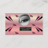 Pretty Lashes Modern Blauwe Minimalistische Oog Il Visitekaartje (Voorkant)