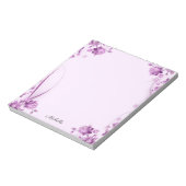Pretty Lavender Flowers Bloc-notes VOTRE TEXTE (Tourné)