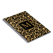Pretty Leopard Monogram Name Notitieboek (Rechterzijde)