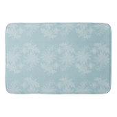 Pretty Light Blue White Floral Faux Lace   Badmat (Voorkant)
