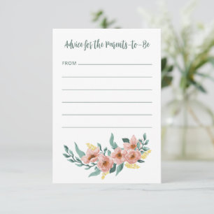 Pretty Mint Sage Blush Bloemstuk Aangepaste Baby S Advieskaart