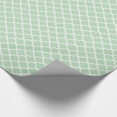 Pretty Mint Witte Chic Vierblad Cadeaupapier (Hoek)