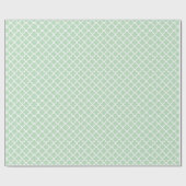 Pretty Mint Witte Chic Vierblad Cadeaupapier (Vlak)