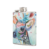 Pretty Modern Deer Art Flower Antlers Heupfles (Links)