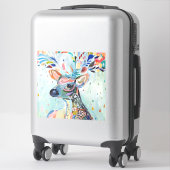 Pretty Modern Deer Art Flower Antlers Sticker (Koffer)