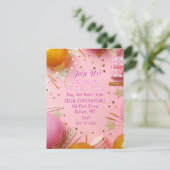 Pretty n Pink! Custom Birthday Party Invitation (Debout devant)