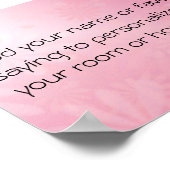 Pretty N rose Personnalisable Poster Imprimer (Coin)