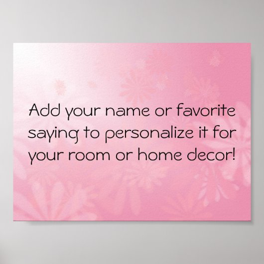 Pretty N rose Personnalisable Poster Imprimer (Devant)