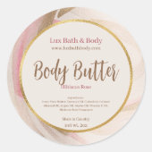 Pretty Neutral Pink Brushstroke Gold Product Label (Voorkant)