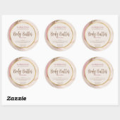 Pretty Neutral Pink Brushstroke Gold Product Label (Vel)