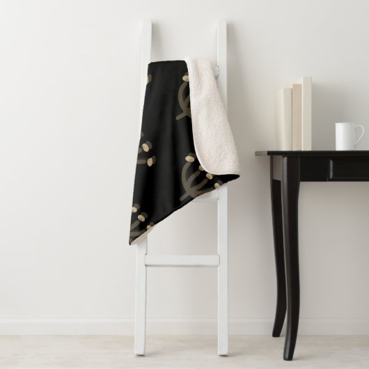 Pretty Night Mimosa Floral Customize  Sherpa Deken (In situ)