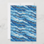 Pretty Ocean Wave Heart 90th Birthday Kaart (Achterkant)