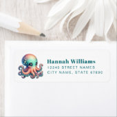Pretty Octopus Return Address Labels (Insitu)