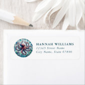 Pretty Octopus Return Address Labels (Insitu)