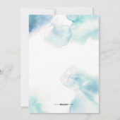 Pretty Ombre Watercolor Carte photo Hanoukka (Dos)