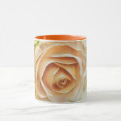 Pretty Orange Cream Rose Art Coffee Tea Mug (Centre)