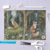 Pretty Pair of Foxes in the Forest Moonlight Tissuepapier (Craft)