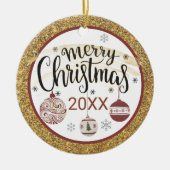 Pretty Paisley Custom  Christmas Ornament (Voorkant)