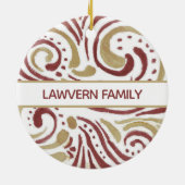 Pretty Paisley Custom  Christmas Ornament (Achterkant)
