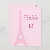 Pretty Paris Numéro de table (Devant / Derrière)