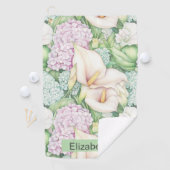 Pretty Pastel Calla Lily Personalized Golfhanddoek (Insitu)