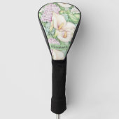 Pretty Pastel Calla Lily Personalized Golfheadcover (Voorkant)