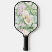 Pretty Pastel Calla Lily Personalized Pickleball Paddle (Achterkant)