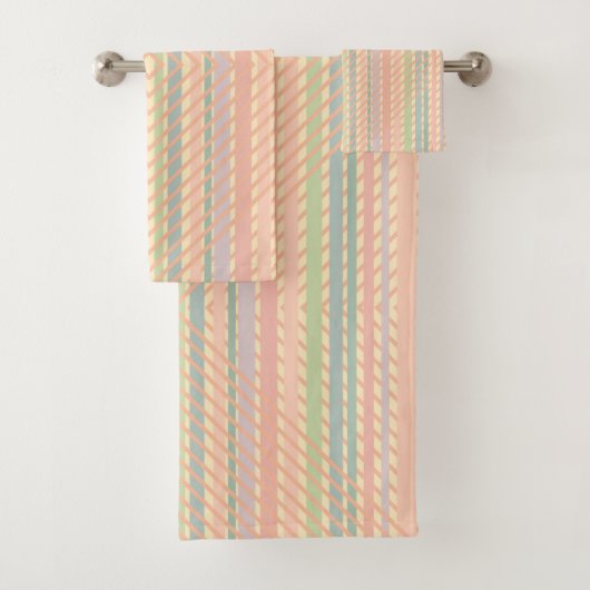 Pretty Pastel Diamant Patroon Bad Handdoek (Insitu)