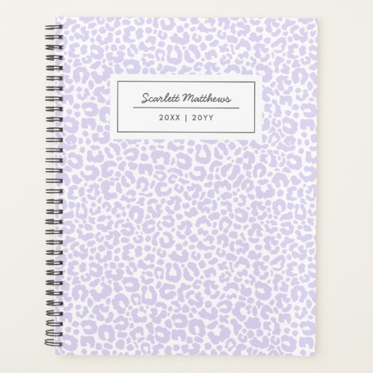 Pretty Pastel Leopard Motif Nom d'impression Purpl (Devant)