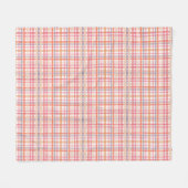Pretty Pastel Plaid Fleece Deken (Voorkant (Horizontaal))