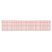 Pretty Pastel Plaid Korte Tafelloper (Horizontaal)