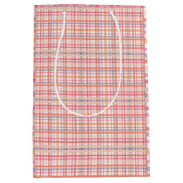 Pretty Pastel Plaid Medium Cadeauzakje