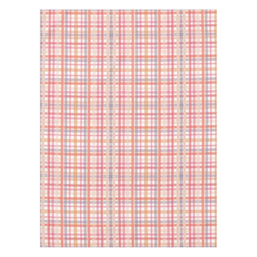 Pretty Pastel Plaid Tafelkleed (Voorkant)