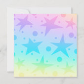 Pretty Pastel Stars And Dots Gradient Kaart (Achterkant)