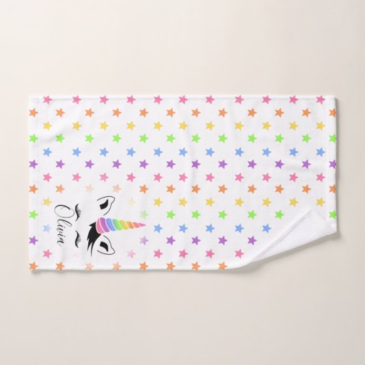 Pretty Pastel Unicorn (Serviette à main)