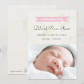 Pretty Pastels - Carte Faire-part de naissance (Devant / Derrière)