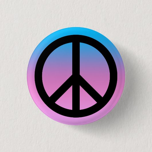 Pretty Peace Symbol Button (Voorkant)