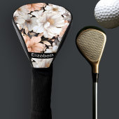 Pretty Peach and White Peony Personalized Golfheadcover