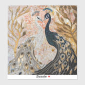 Pretty Peacocks Goud Glam   Sticker (Vel)