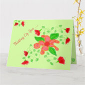Pretty Penser De Vous Carte Note (Fleur jaune)