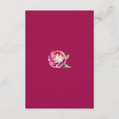 Pretty Peonies Cartes d'information Mariage (Dos)