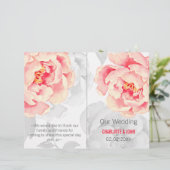 Pretty Peonies Moderne Floral programme de mariage (Debout devant)