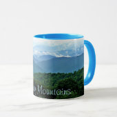 Pretty Personalized Smoky Mountains Blue Green Mug (Devant droit)
