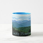 Pretty Personalized Smoky Mountains Blue Green Mug Mok (Midden)