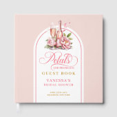 Pretty petals and prosecco blush gold guest book gastenboek (Voorkant)