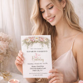 Pretty Pink and White Peony 21st Birthday Kaart