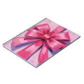 Pretty Pink Bow Ribbon Watercolor Notitieboek (Linkerzijde)