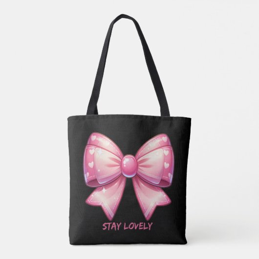 Pretty Pink Bow Tote Bag (Achterkant)