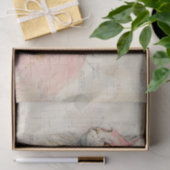 Pretty Pink Cat and Lines Illustrated on Parchment Tissuepapier (Geschenk)